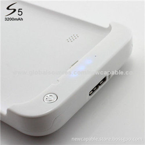 External Backup Battery Cases for Samsung S5, 3,200mAh Capacity, Various Colors Available